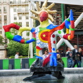 The Firebird, one of the sculptures of the Stravinsky Fountain